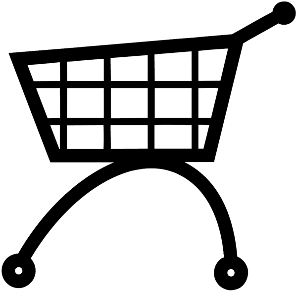 Grocery cart vinyl sticker. Customize on line. Sales and Shopping 084-0249